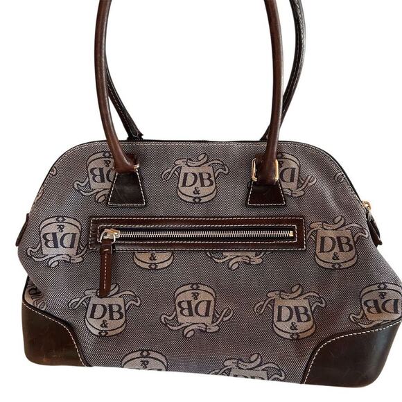 Vintage Dooney & Bourke Donegal Crest Dome Signature DB Satchel Purse FLAW - Picture 1 of 16